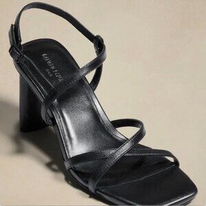 Banana Republic Black High Heel Strappy Sandal